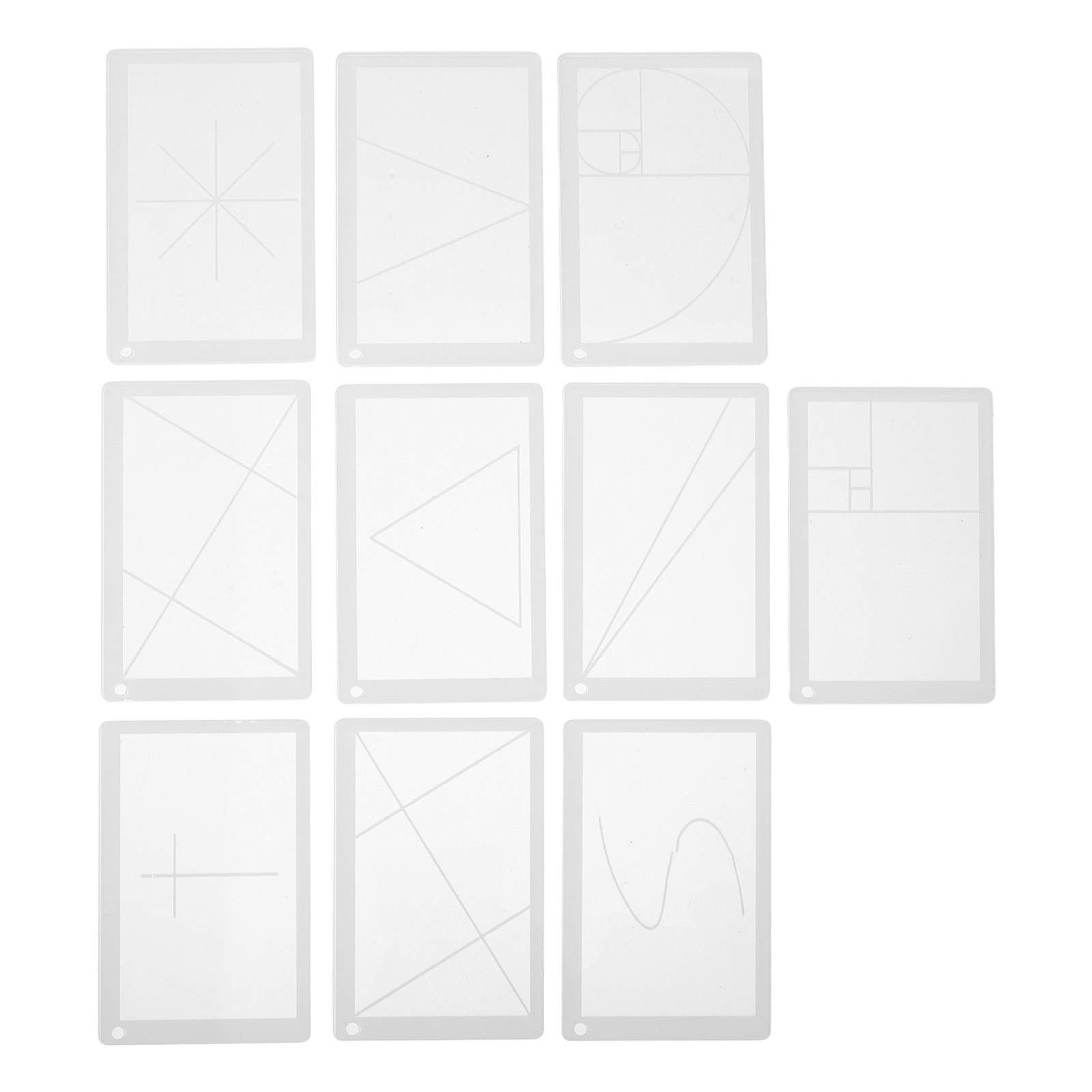 Photography Golden Ratio - 1Set Golden Ratio Acrylic Ruler Measuring