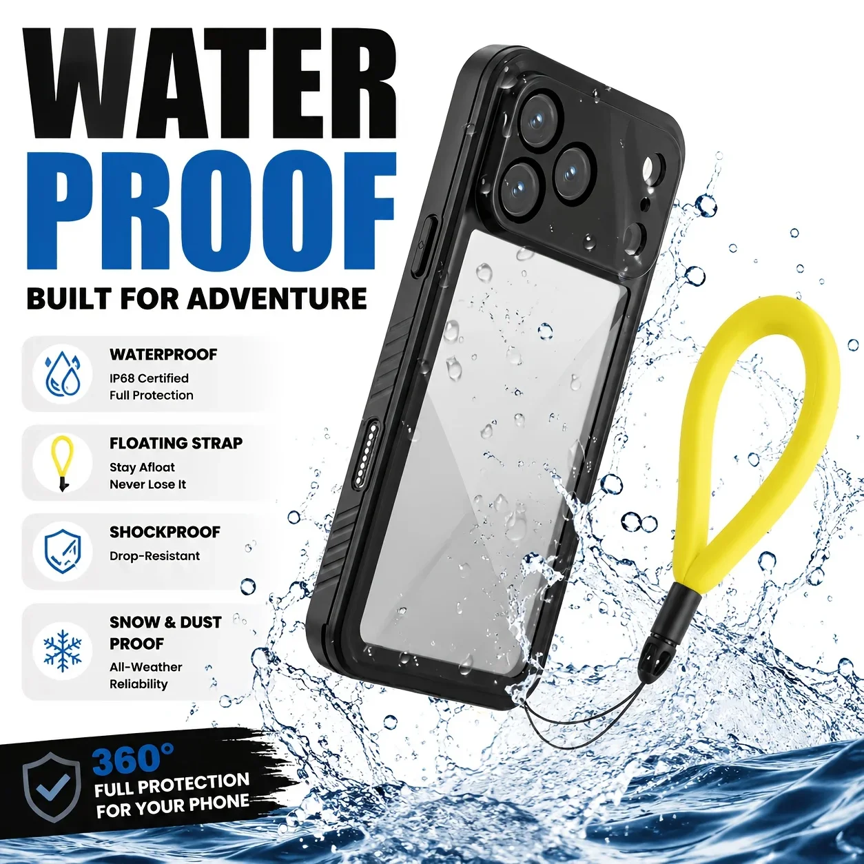 Photography With Iphone 15 - 360° Sealed IP68 Waterproof Case For