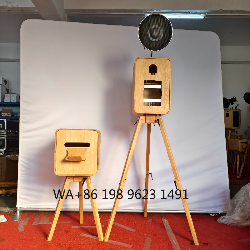 Photography Wedding - Retro Wooden Selfie Photo Booth with