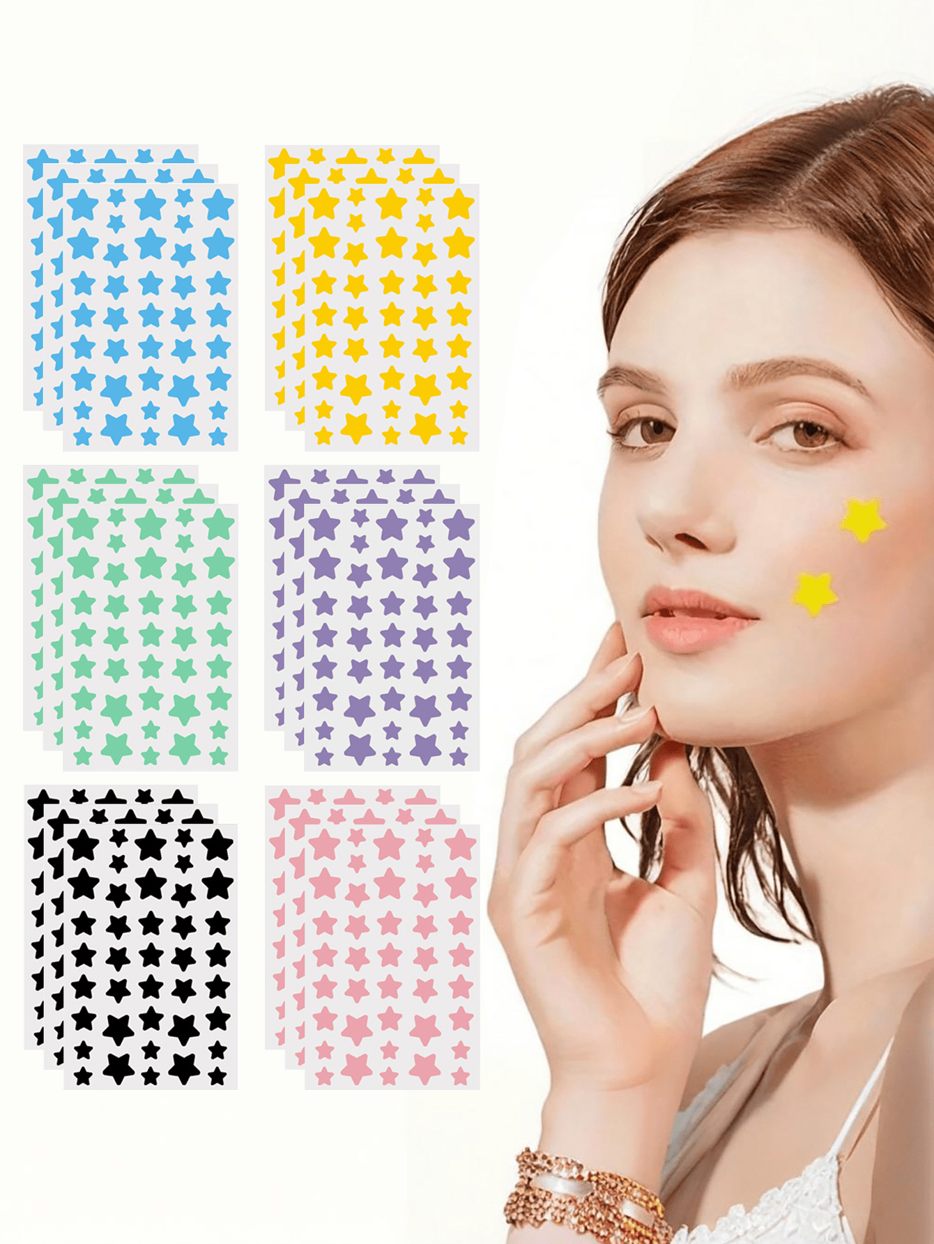 240 Pieces/Cute Star Face Stic - Photography Day recension och pris