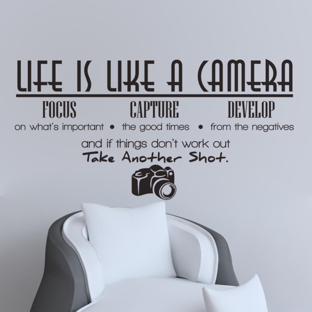 PVC Vinyl Wall Stickers 25x70c - Photography Quotes recension och pris