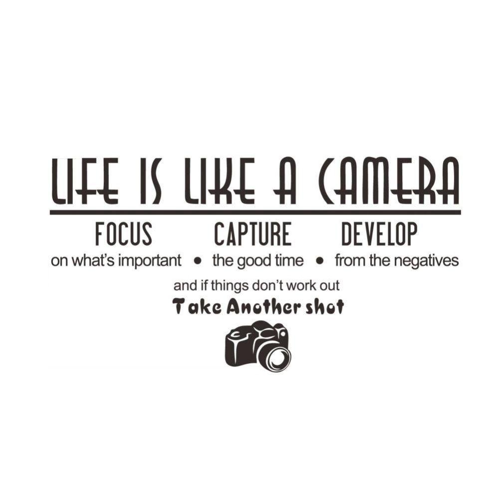 PVC Vinyl Wall Stickers 25x70c - Photography Quotes recension och pris