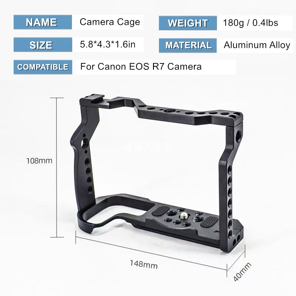Compatible with Canon EOS R7 C - Camera Cage Rig recension och pris