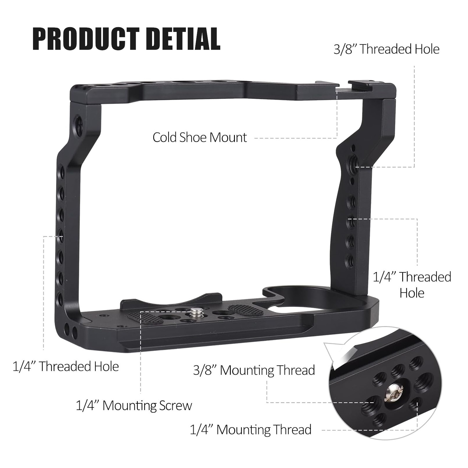 Compatible with Canon EOS R7 C - Camera Cage Rig recension och pris